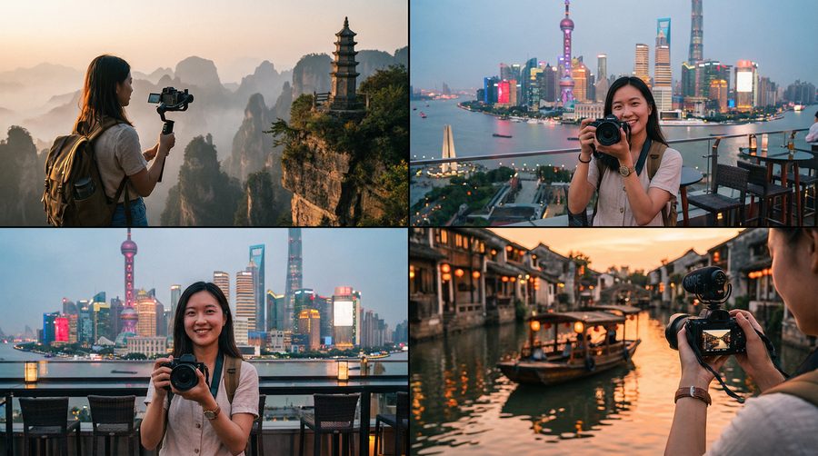 蘑菇视频旅行vlog-桂林山水风景视频